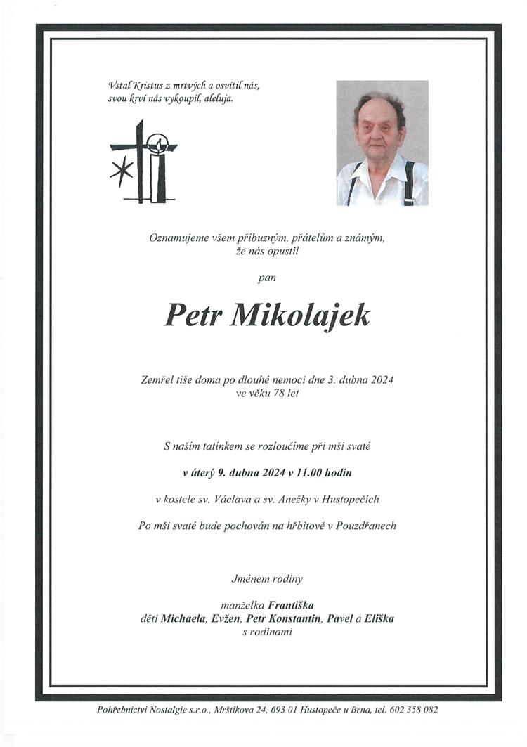 Mikolajek Petr +3.4.2024