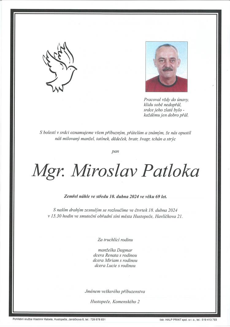 Patloka Miroslav +10.4.2024