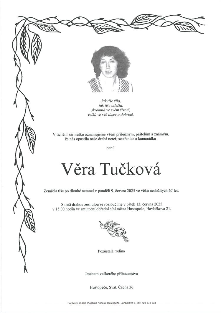 Tučková Věra  +9.6.2025