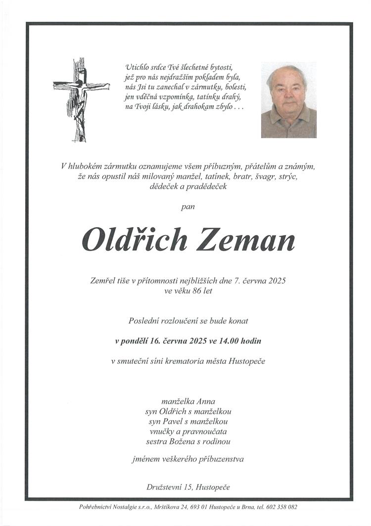 Zeman Oldřich  +7.6.2025
