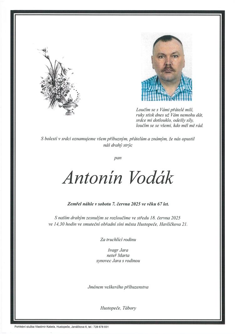 Vodák Antonín  +7.6.2025
