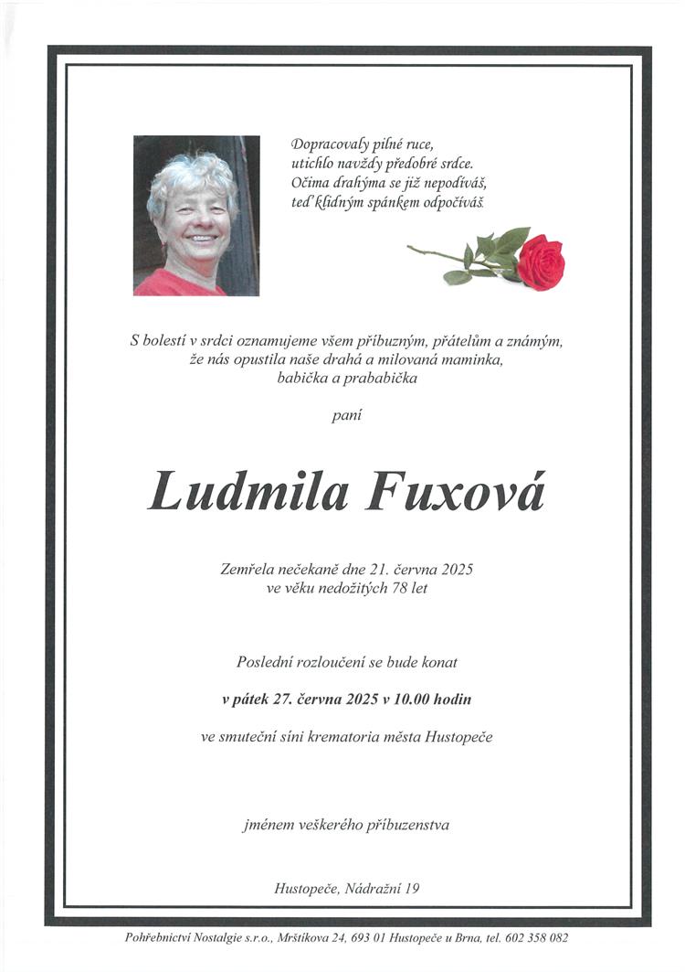 Fuxová Ludmila  +21.6.2025