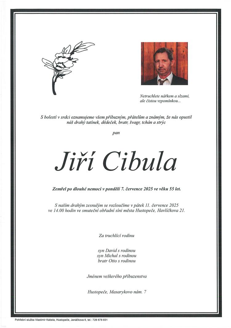 Cibula Jiří +7.7.2025
