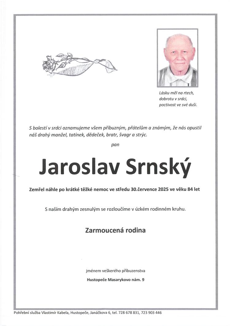 Srnský Jaroslav +30.7.2025