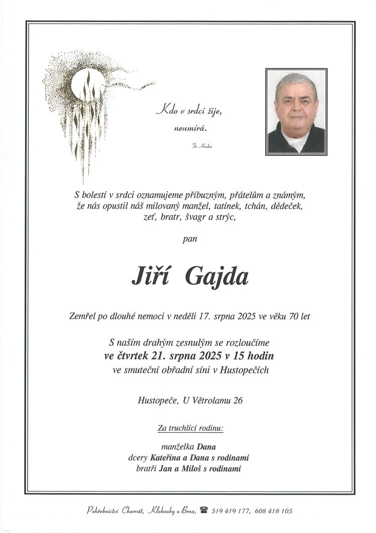 Gajda Jiří +17.08.2025