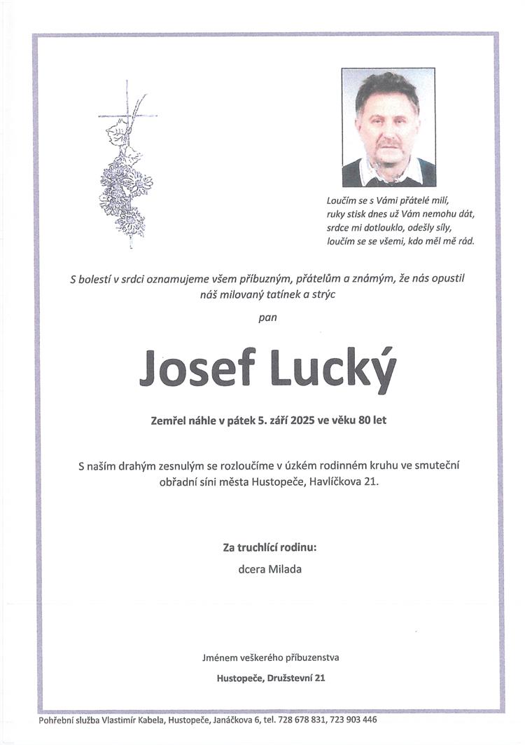 Lucký Josef +5.9.2025