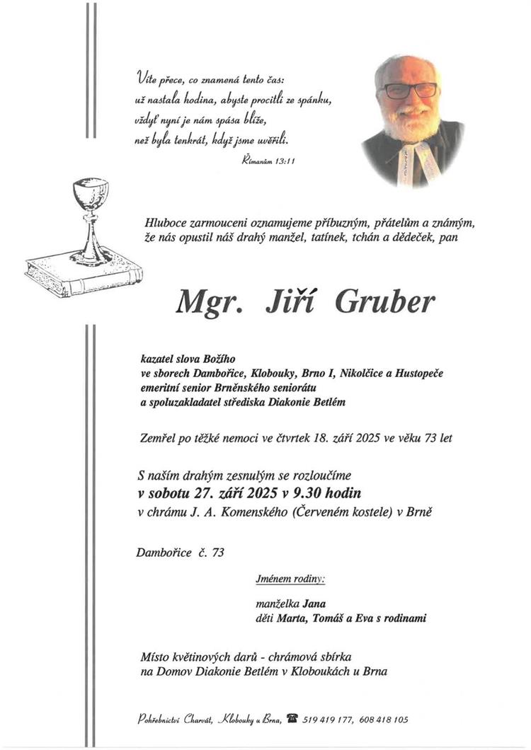 Grůber Jiří +18.09.2025