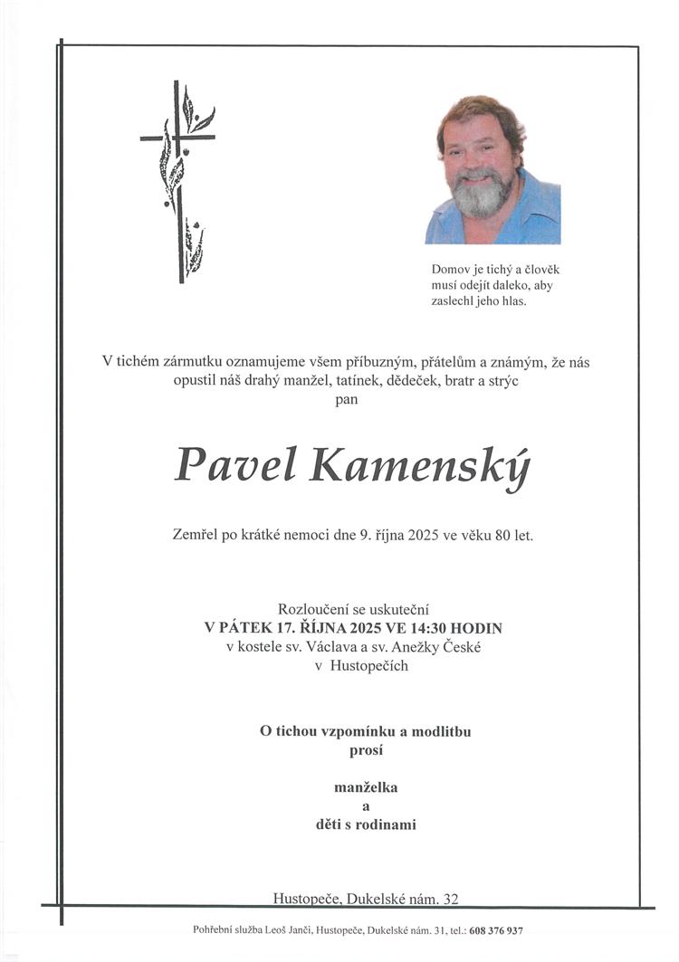 Kamenský Pavel +9.10.2025