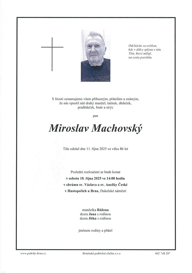 Machovský Miroslav  +11.10.2025