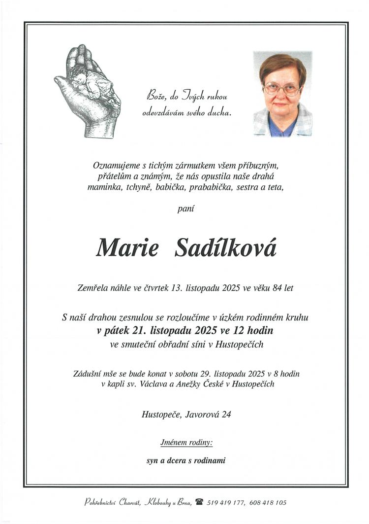 Sadílková Marie +13.11.2025