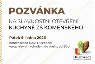 Přijďte si prohlédnout novou kuchyni ZŠ Komenského. Vařit se začne příští týden.