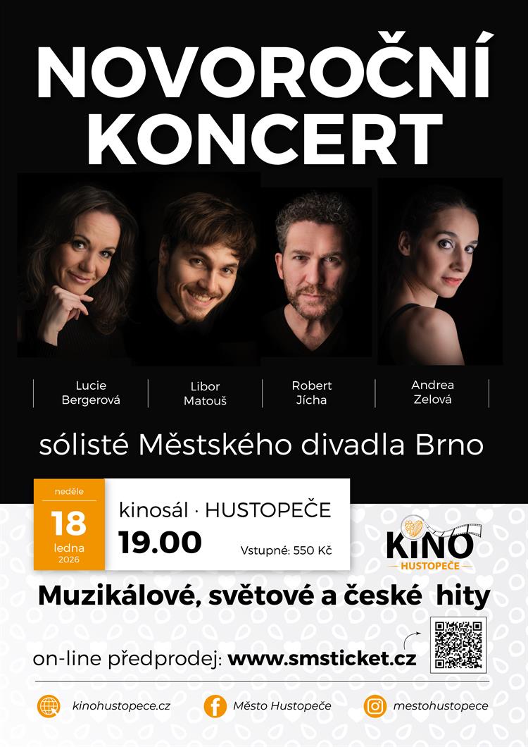 Novoroční koncert sólistů Městského divadla Brno.