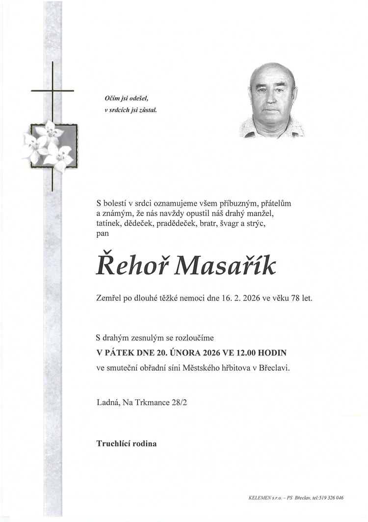 Masařík Řehoř +16.2.2026