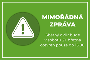 Slavnosti mandloní omezí provoz sběrného dvoru