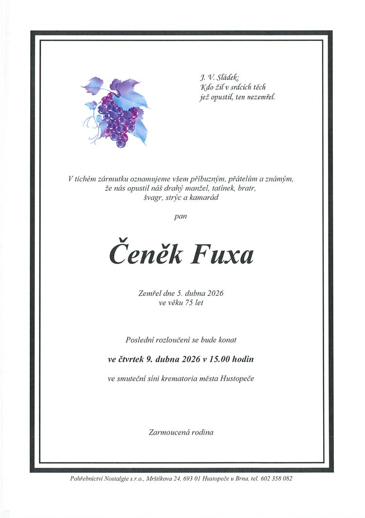 Fuxa Čeněk +5.4.2026