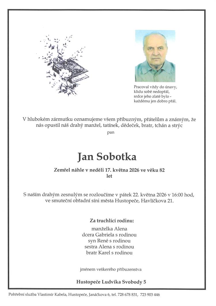 Sobotka Jan +17.5.2026
