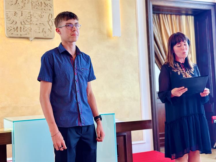 David Bahník, žák SM2 Střední školy polytechnické, reprezentace školy na soutěži odborných dovedností JmK v oboru strojní mechanik 25. února 2026 v Břeclavi, 2. místo družstva, 4. a 5. místo v jednotlivcích