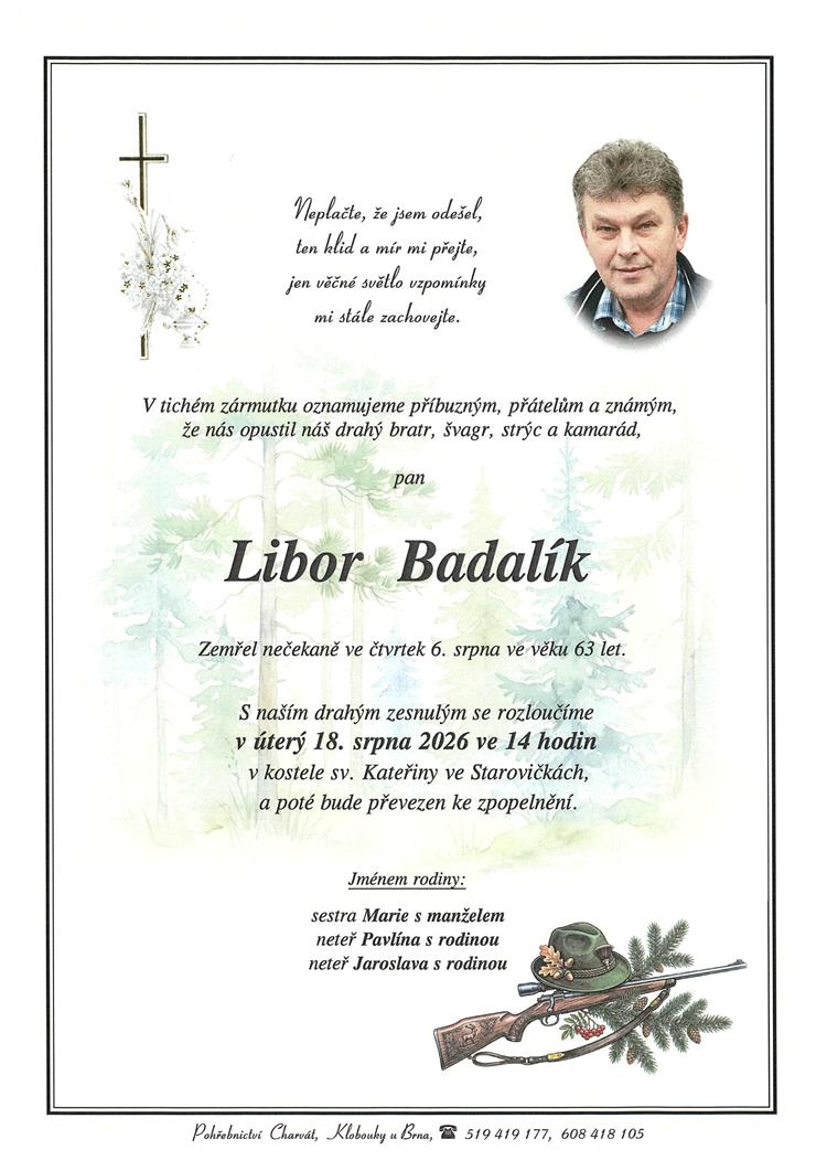 Badalík Libor +6.8.2026
