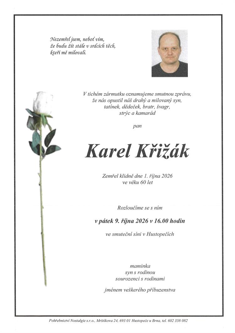 Křižák Karel +1.10.2026