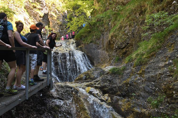 Cesta vedla přes lávky i po žebřících