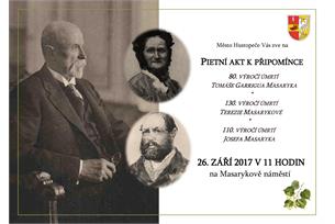 Pietní akt k výročí Masarykovy rodiny se koná zítra