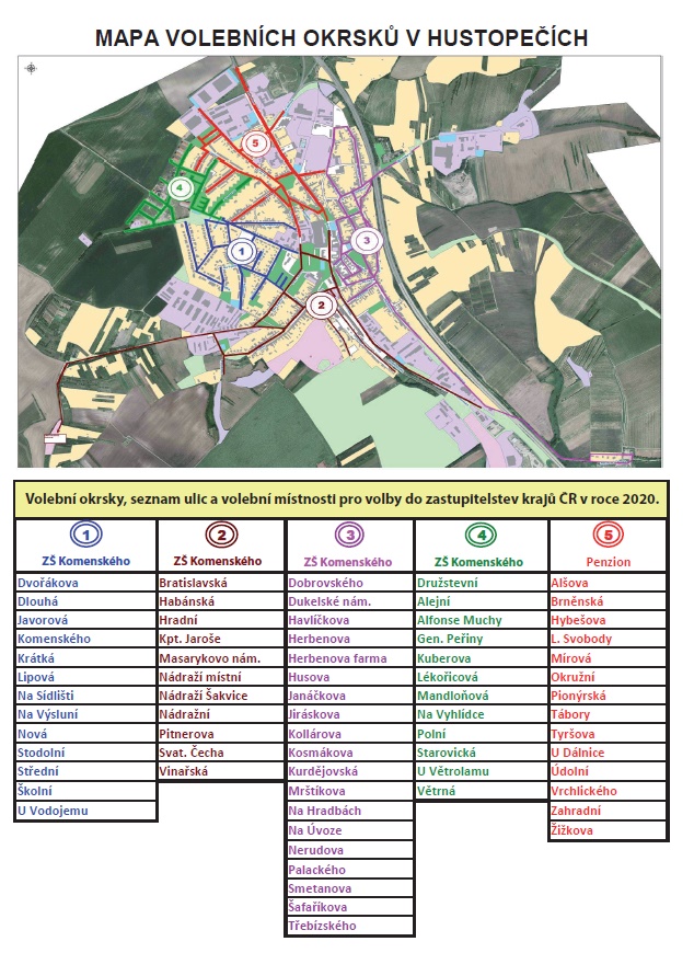 Volební okrsky v Hustopečích