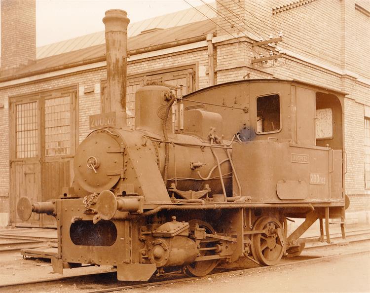 První lokomotiva hustopečské lokálky s názvem Auspitz.
