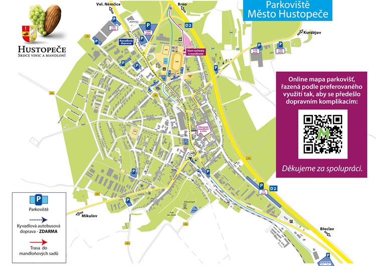 mapa parkovišť