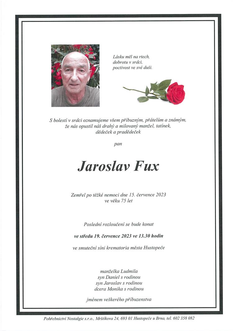 Fux Jaroslav  +15.07.2023