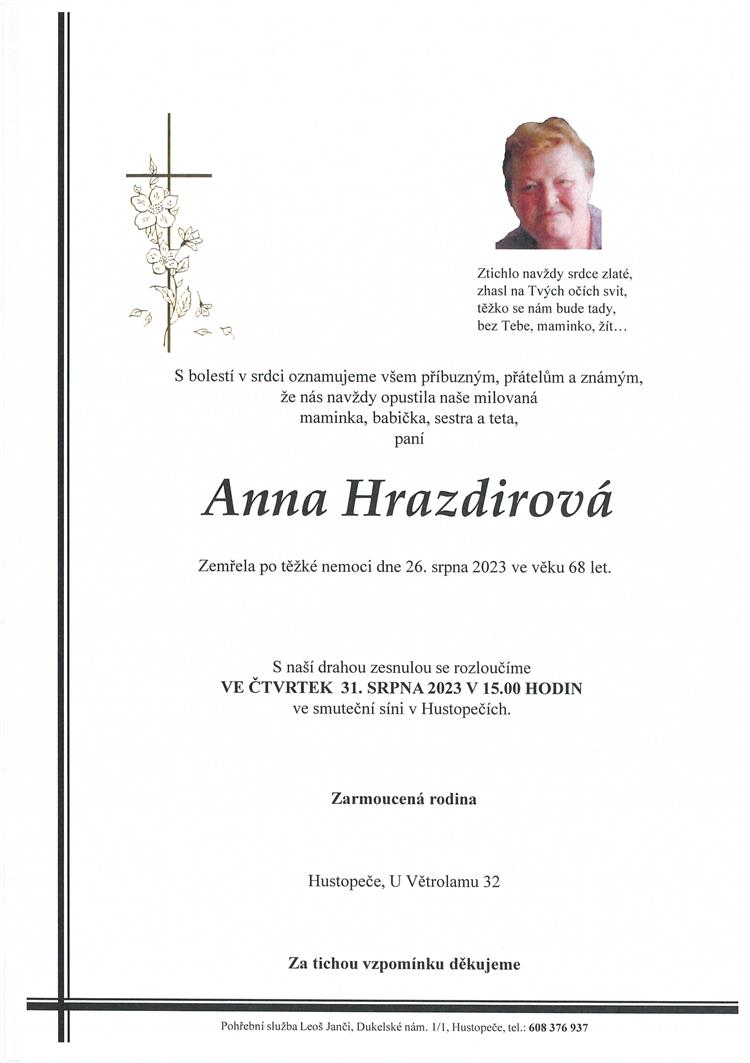 Hrazdirová Anna +26.08.2023