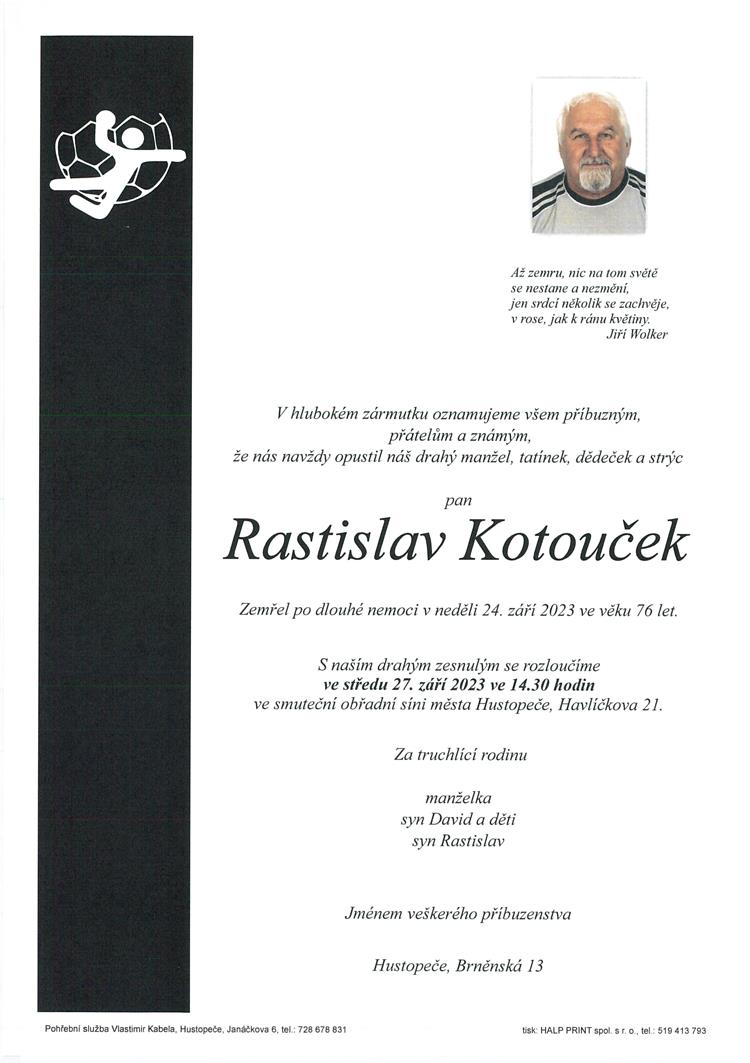 Kotouček Rastislav +24.9.2023